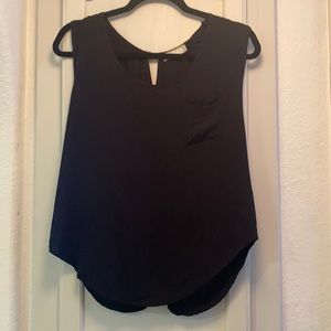 Black top with flowy open back